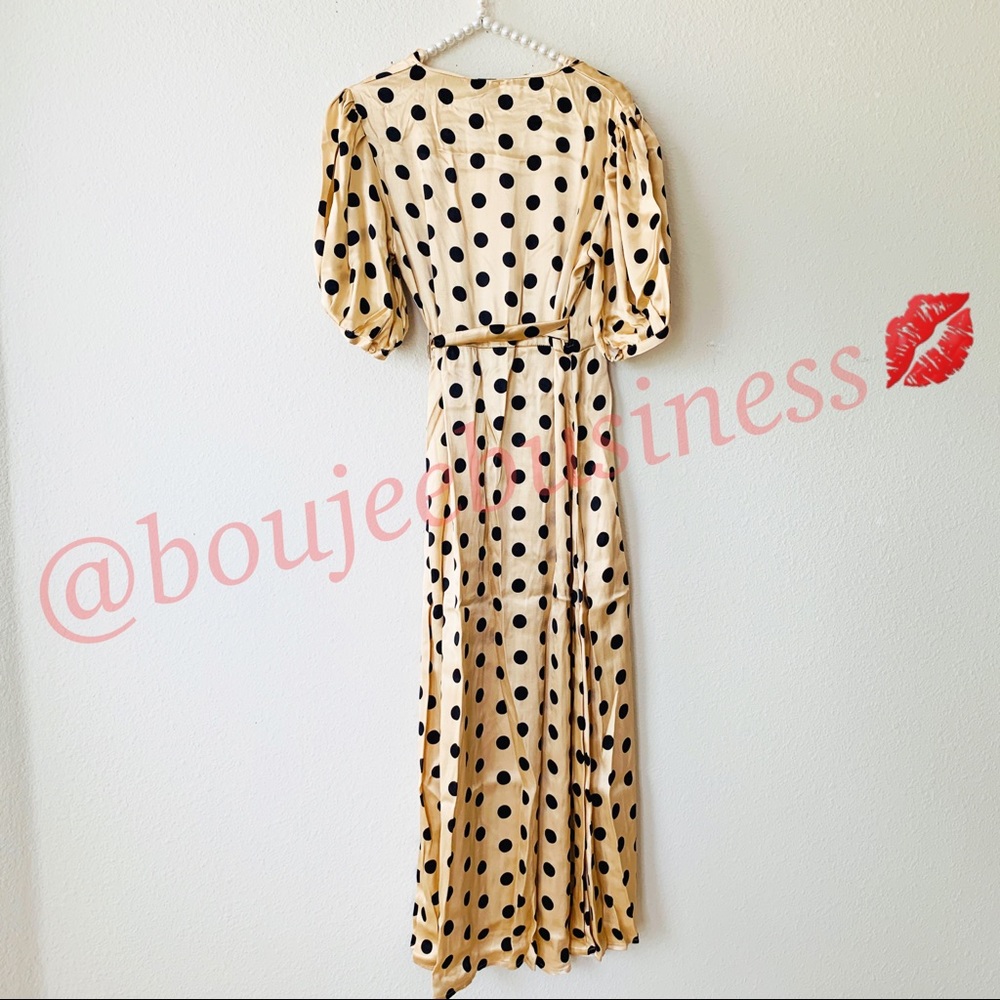 ZARA Polka Dot Wrap Dress - Picture 7 of 8